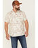 Image #1 - North River Men's Floral Print Short Sleeve Button Down Western Shirt, White, hi-res