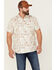 Image #1 - North River Men's Floral Print Short Sleeve Button Down Western Shirt , White, hi-res