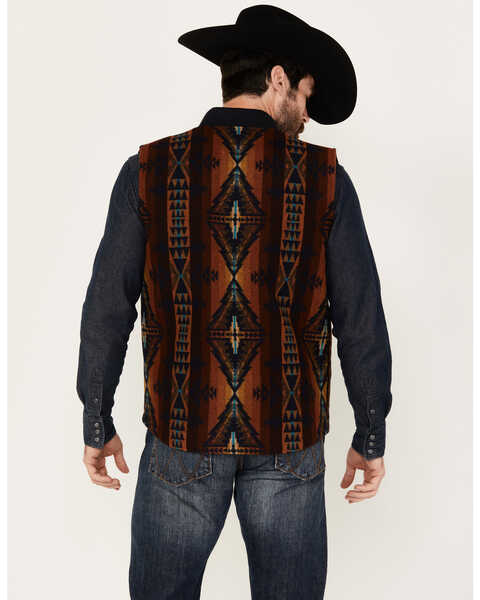 Image #4 - Pendleton Men's Parkdale Multicolor Snap Vest, Brown, hi-res