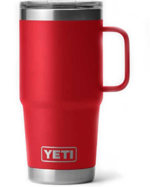 Image #1 - Yeti Rambler 20 oz Stronghold Lid Travel Mug - Rescue Red, Red, hi-res