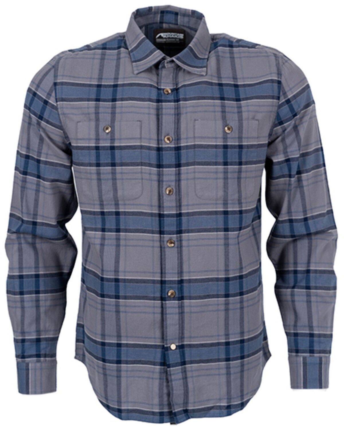 Mountain Khakis Men's Nebo Plaid Print Long Sleeve Button-Down Western Shirt, Grey, hi-res