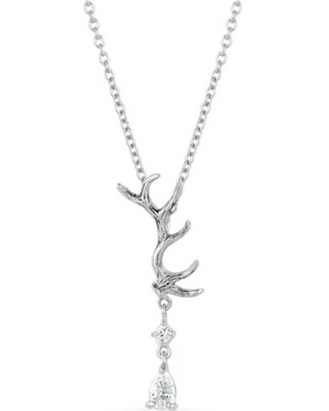 Image #1 - Montana Silversmiths Women's Kristy Titus Nature's Chandelier Necklace, Silver, hi-res
