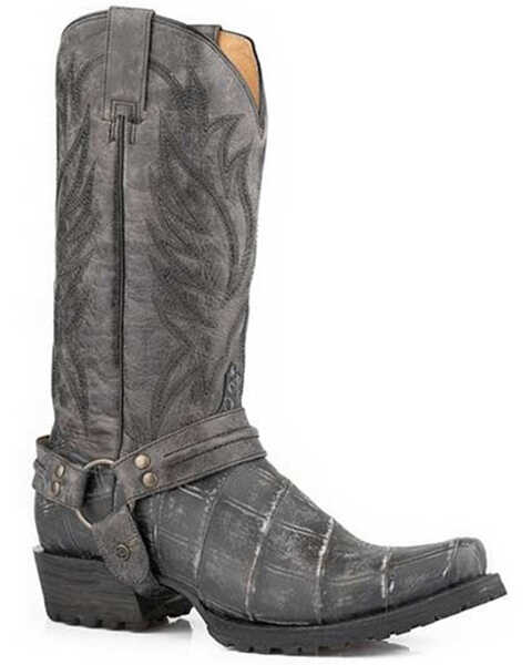 Image #1 - Roper Men's Diesel Lug Western Boots - Snip Toe, Charcoal, hi-res
