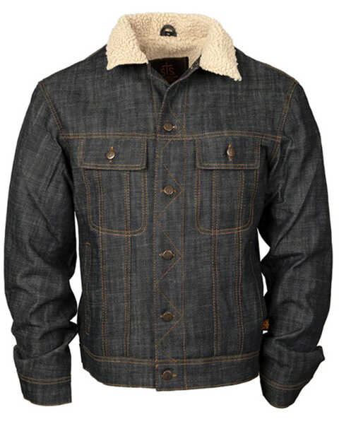 STS Ranchwear By Carroll Men's Riggins Classic Denim Jacket - 4X, Dark Wash, hi-res