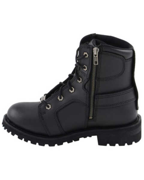 Image #3 - Milwaukee Leather Women's Harness Moto Boots - Soft Toe, Black, hi-res