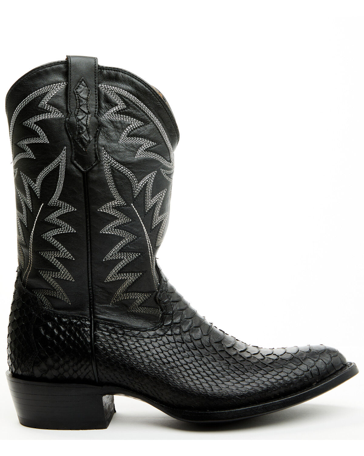 Image #2 - Cody James Men's Exotic Python Western Boots - Round Toe, Black, hi-res