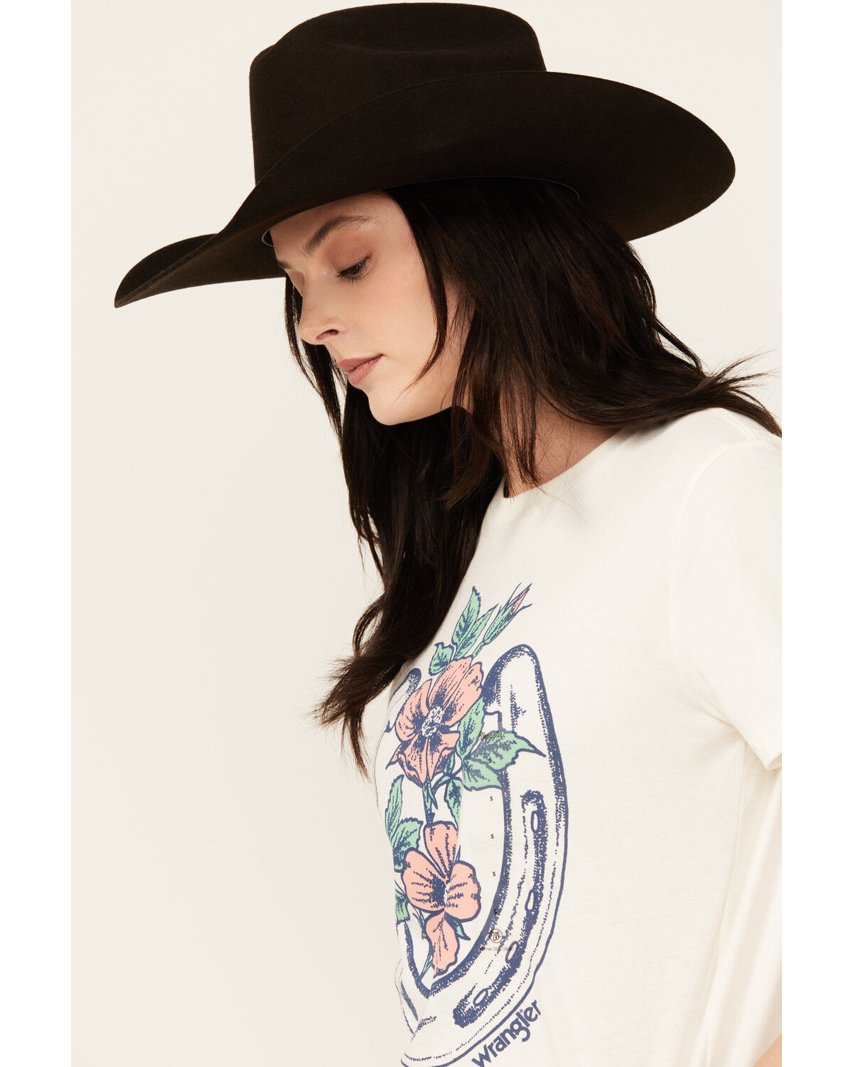 Image #2 - Wrangler Retro Women's Boot Barn Exclusive Flower Short Sleeve Graphic Tee, White, hi-res
