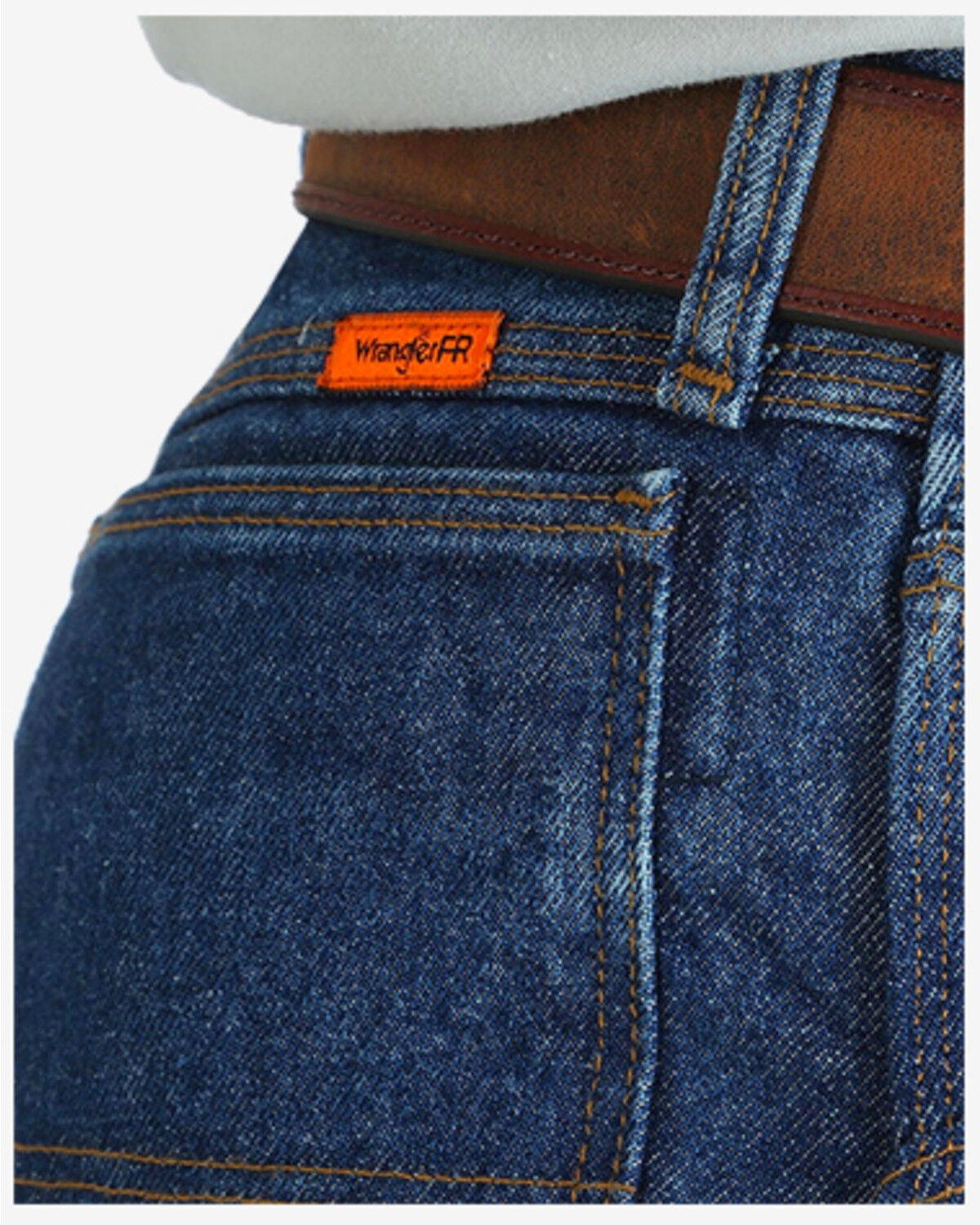 Image #5 - Wrangler Men's FR Medium Wash Denim Carpenter Jeans, Indigo, hi-res