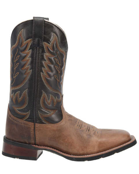 Image #2 - Laredo Men's Montana Western Boots - Broad Square Toe, Brown, hi-res