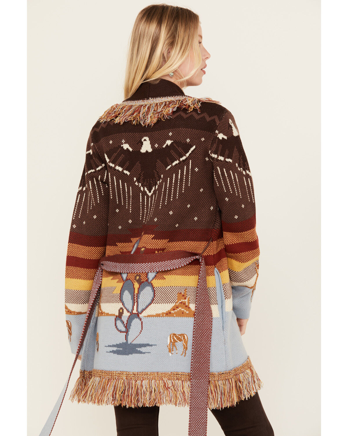 Image #4 - Idyllwind Women's Desert Nights Cardigan Sweater, Brown, hi-res