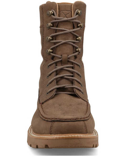 Image #4 - Twisted X Men's 9" Lace-Up Work Boots - Soft Toe , Brown, hi-res