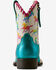 Image #3 - Ariat Girls' Skydancer Metallic Western Boots - Broad Square Toe, Blue, hi-res