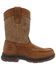 Image #2 - Georgia Boot Boys' Athens Superlyte Work Boots - Moc Toe, Brown, hi-res
