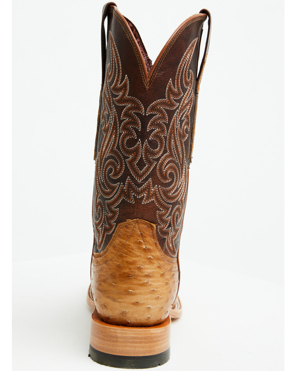 Image #5 - Ariat Men's Classic Cash Exotic Ostrich Western Boots - Broad Square Toe, Tan, hi-res