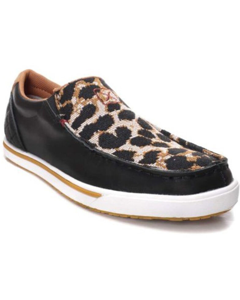 Twisted X Women's Cheetah Print Casual Shoes - Moc Toe, Black, hi-res