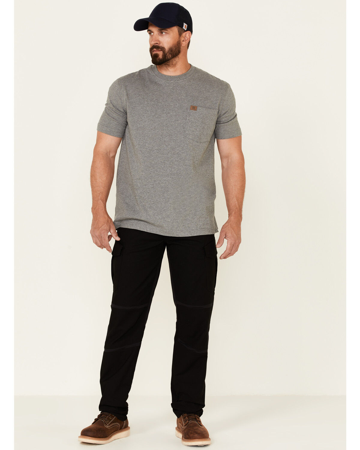 Image #1 - Ariat Men's M5 Rebar Durastretch Ripstop Cargo Tapered Straight Work Pants, Black, hi-res