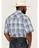 Image #4 - Wrangler Retro Men's Large Plaid Print Short Sleeve Snap Western Shirt , Blue, hi-res