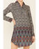 Roper Women's Southwestern Border Print Dress , Black, hi-res