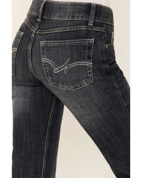 Wrangler Women's Dark Wash Bootcut Jeans, Dark Blue, hi-res