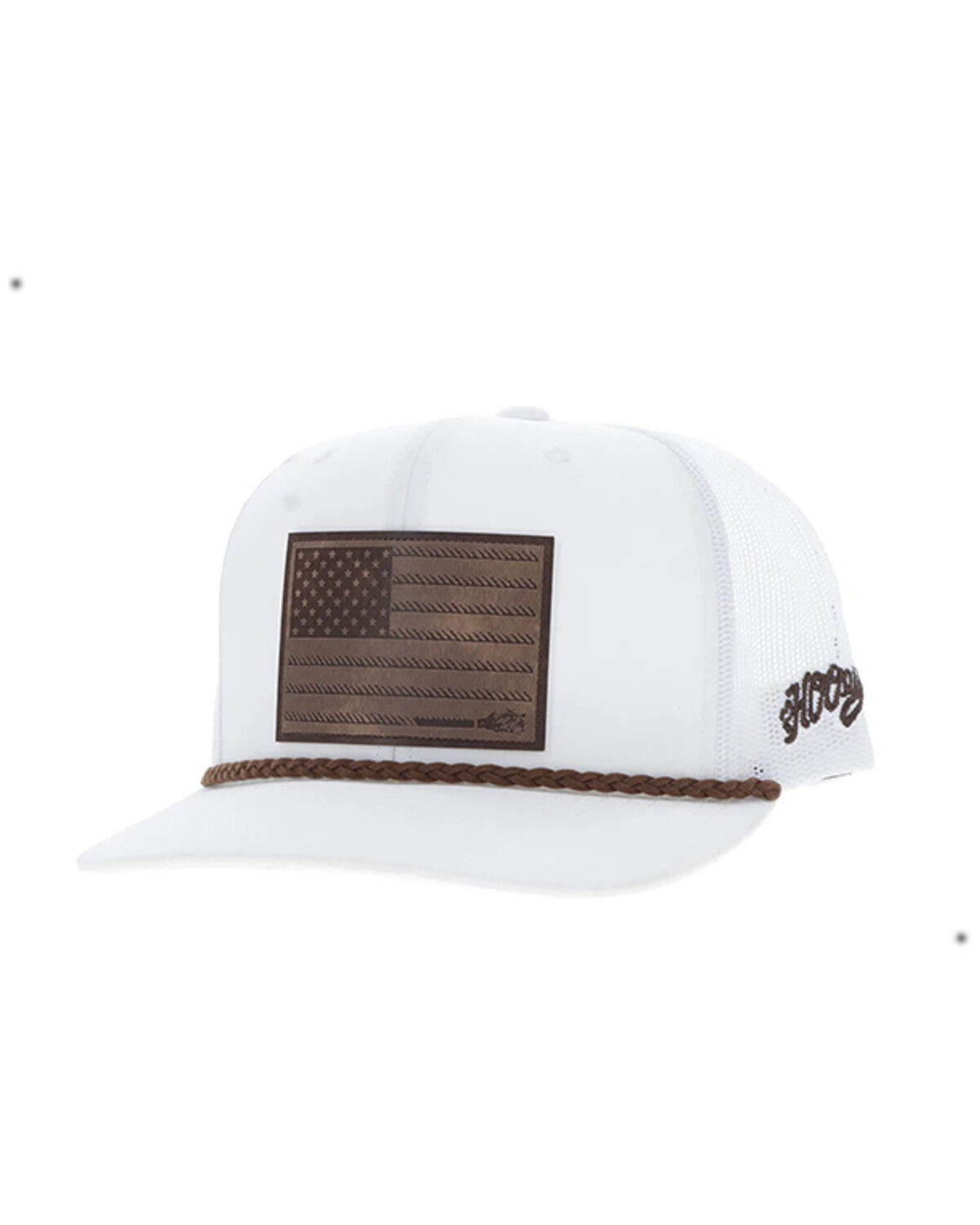 Image #1 - Hooey Men's Liberty Roper Trucker Cap, White, hi-res