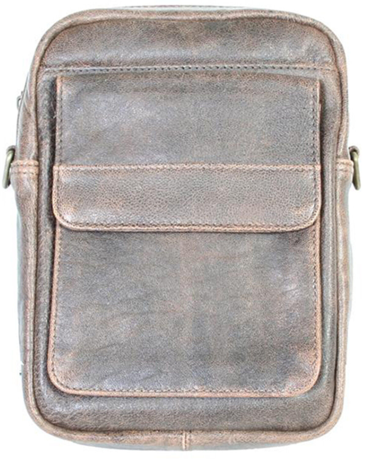 Image #2 - Scully Men's Leather Briefcase, Brown, hi-res
