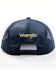 Image #3 - Boot Barn X Wrangler Men's Corduroy Trucker Cap, Navy, hi-res