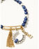 Image #2 - Lainey Wilson Women's Beaded Charm Stretch Bracelet, Gold, hi-res