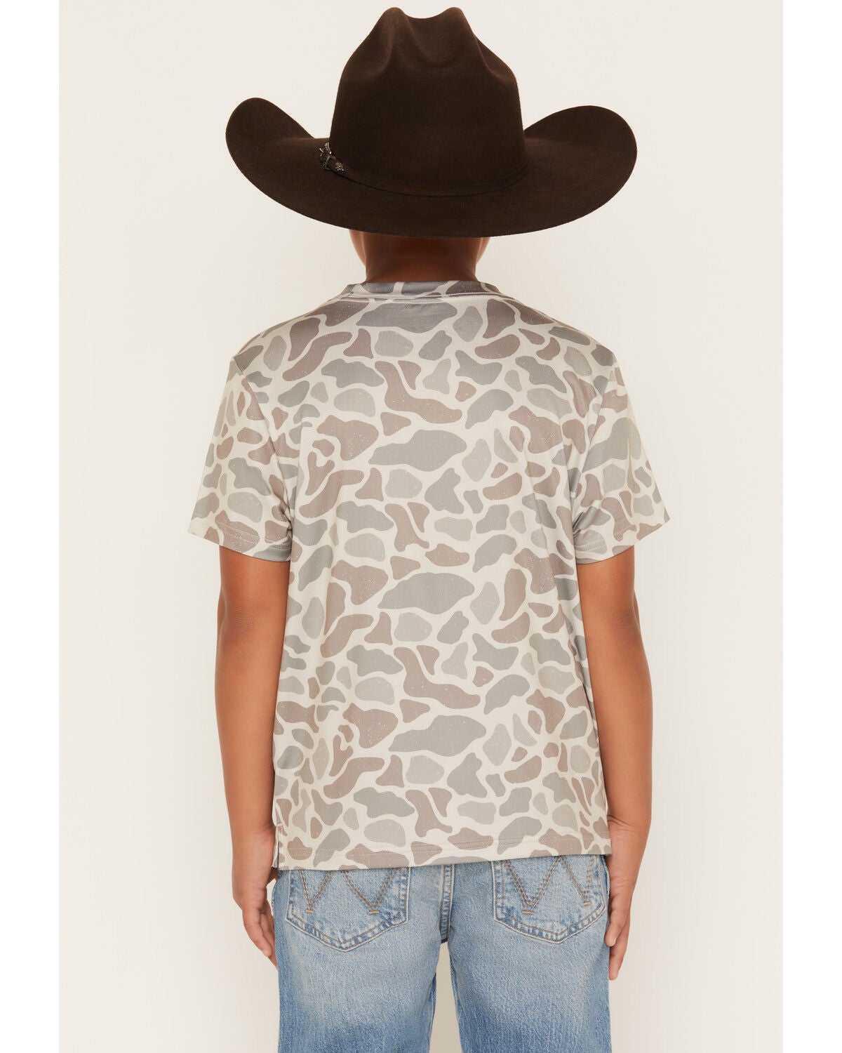 Image #4 - Burlebo Boys' Deer Camo Print Short Sleeve Performance Shirt, Camouflage, hi-res