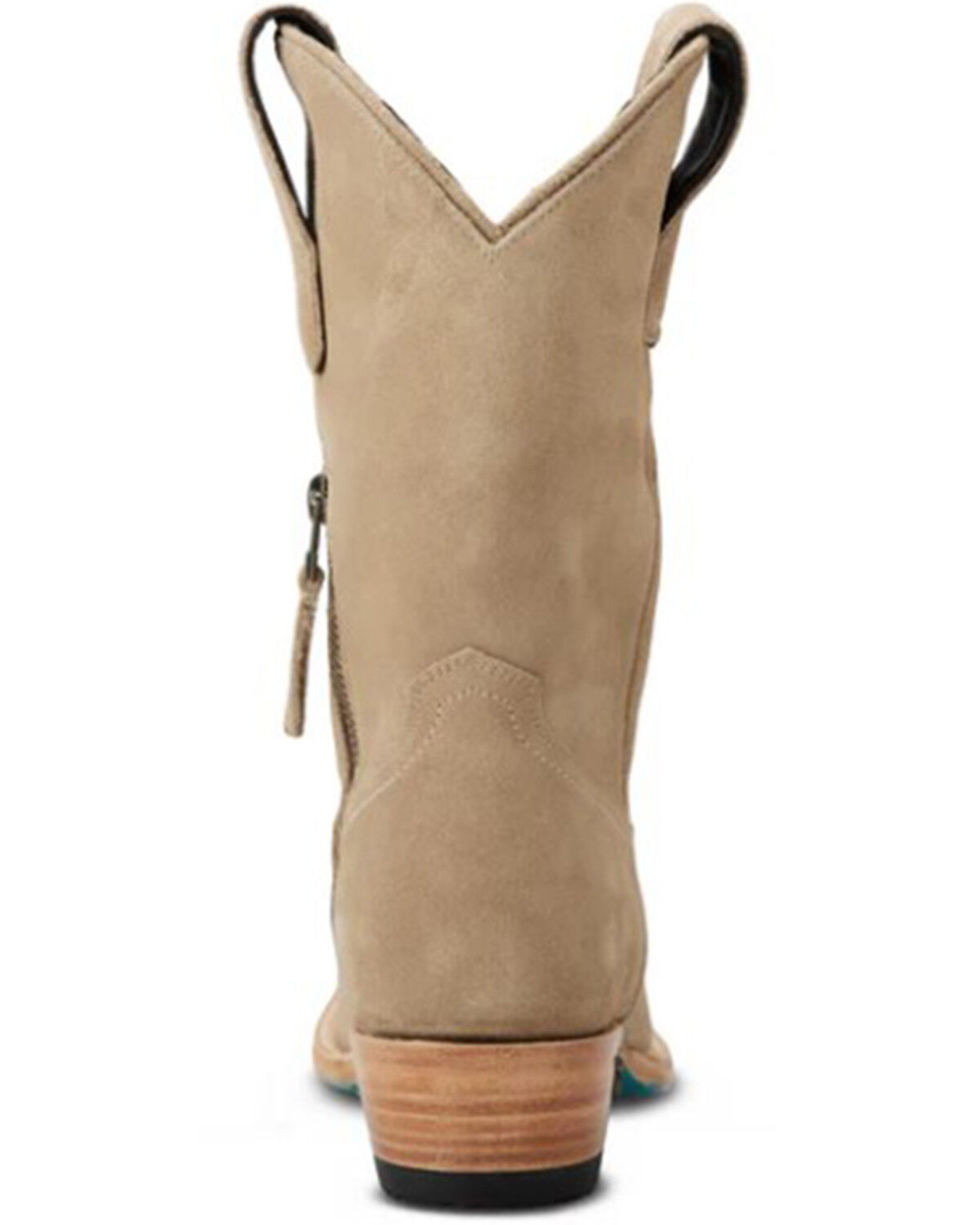 Image #5 - Lane Women's Plain Jane Midi Suede Western Boots - Round Toe, Brown, hi-res