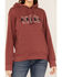 Ariat Women's R.E.A.L. USA Chest Logo Hoodie, Red, hi-res