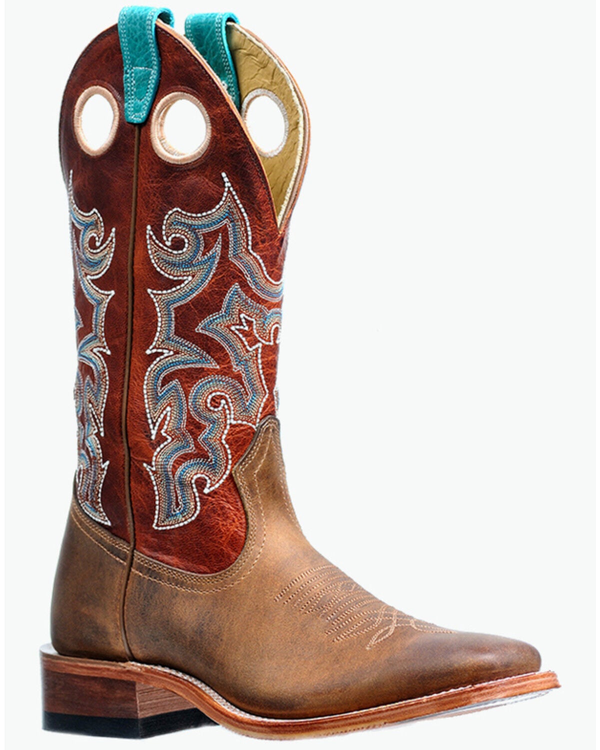 Image #1 - Boulet Women's Western Boots - Broad Square Toe, Tan, hi-res