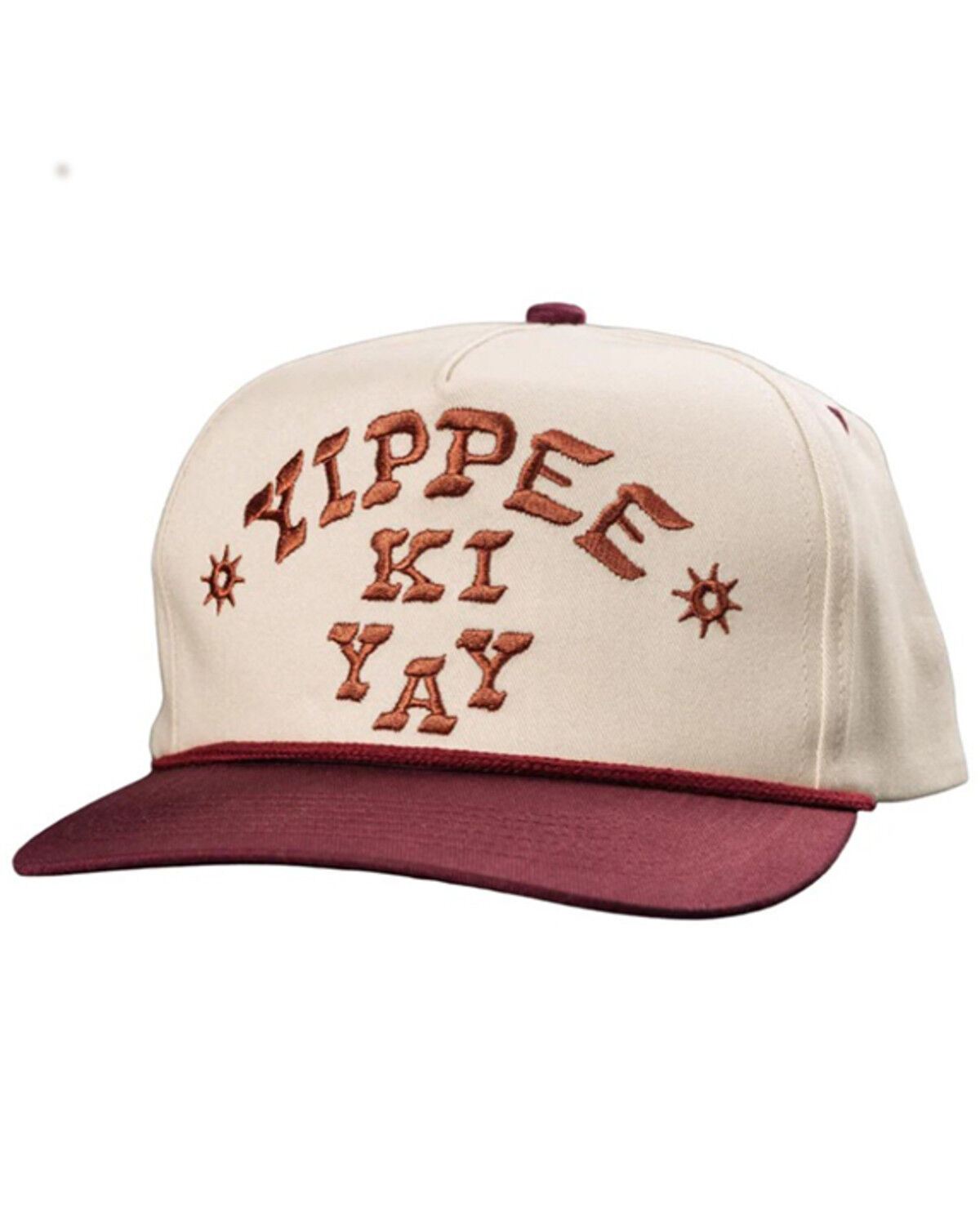 Image #1 - Sendero Provisions Yippee Ki Yay Ball Cap, White, hi-res