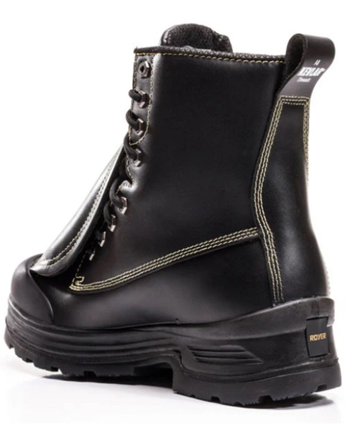 Image #3 - ROYER Men's 8" 4-Density RealFlex Work Boots - Steel Toe, Black, hi-res