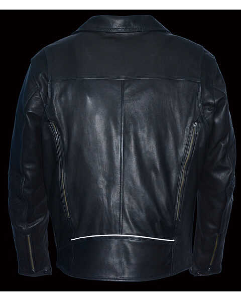 Image #4 - Milwaukee Leather Men's Lightweight Extra Long Biker Jacket , Black, hi-res