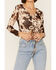Image #2 - Saints & Hearts Ruched Mesh Long Sleeve Top, Cream, hi-res