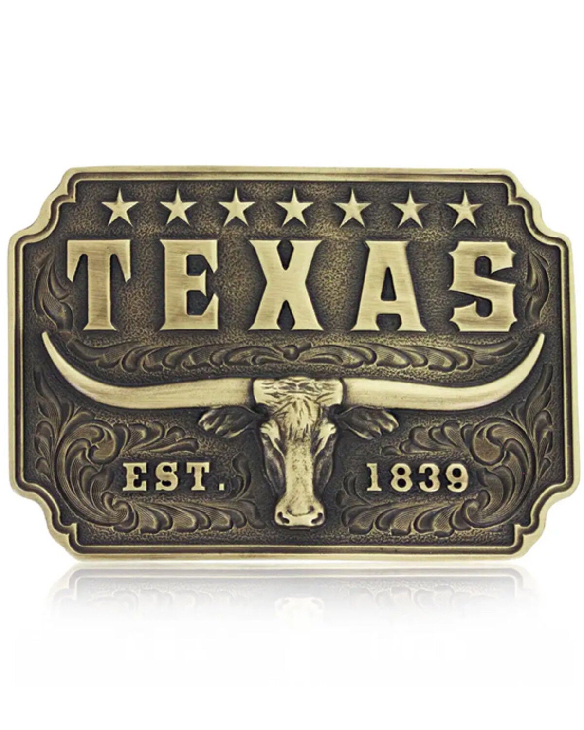 Montana Silversmiths Classic Texas Longhorn Belt Buckle, Bronze, hi-res