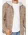 Image #3 - Levi's Men's Reeve Plaid Print Long Sleeve Button-Down Hooded Flannel Shirt, Tan, hi-res