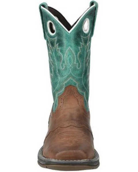 Image #4 - Smoky Mountain Women's Prairie Western Boots - Broad Square Toe , Turquoise, hi-res