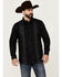 Image #1 - Moonshine Spirit Men's Embroidered Long Sleeve Snap Western Shirt, Black, hi-res