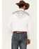 Image #4 - Rodeo Clothing Men's Embellished Yoke Long Sleeve Pearl Snap Western Shirt, White, hi-res