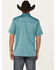 Image #4 - RANK 45® Men's Jacinto Southwestern Border Striped Short Sleeve Polo Shirt, Teal, hi-res