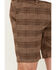 Image #2 - Brixton Men's Choice Stretch Twill Chino Shorts, Brown, hi-res