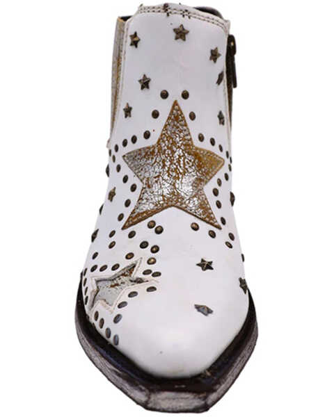 Image #4 - Caborca Silver by Liberty Black Women's A Star is Born Zippered Booties - Snip Toe , White, hi-res