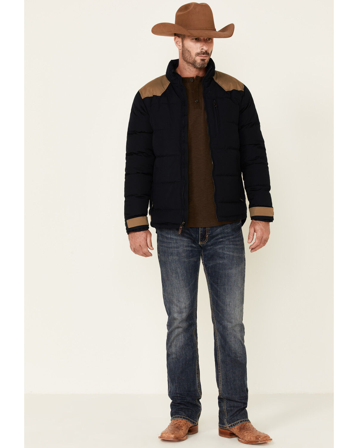 Image #2 - Moonshine Spirit Men's Navy Back Country Quilted Zip-Front Insulated Puffer Jacket, , hi-res