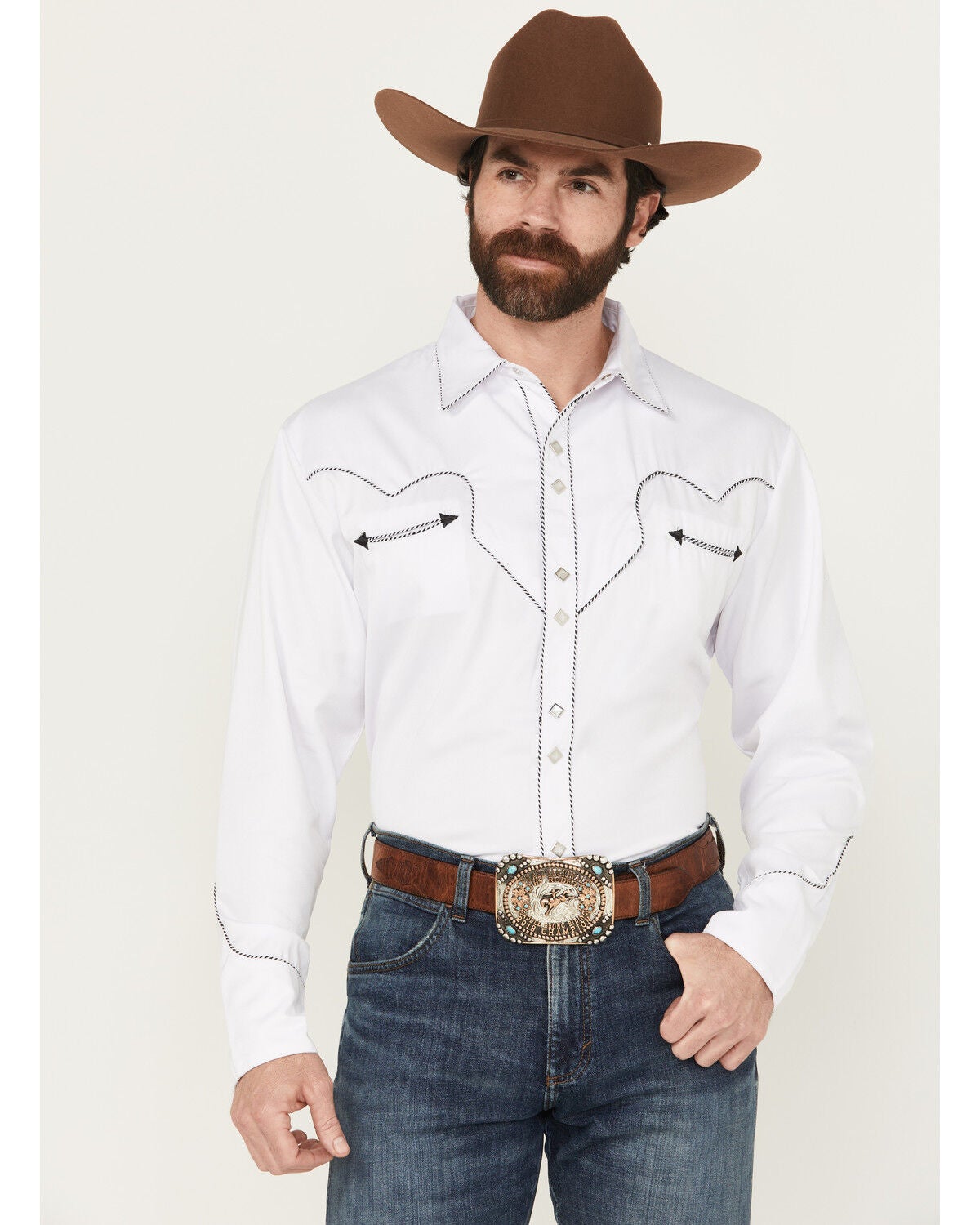 Scully White Retro Western Shirt | Sheplers
