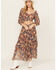 Image #2 - Beyond The Radar Women's Floral Print Tie Back Top, Multi, hi-res