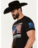 Image #3 - Kerusso Men's Hold Fast JFK Flag Short Sleeve Graphic T-Shirt, Black, hi-res