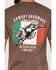 Image #4 - Cowboy Hardware Men's 8 Seconds Flag Short Sleeve Graphic T-Shirt, Dark Brown, hi-res