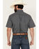 Image #4 - Cinch Men's Medallion Print Short Sleeve Button-Down Western Shirt, Black, hi-res