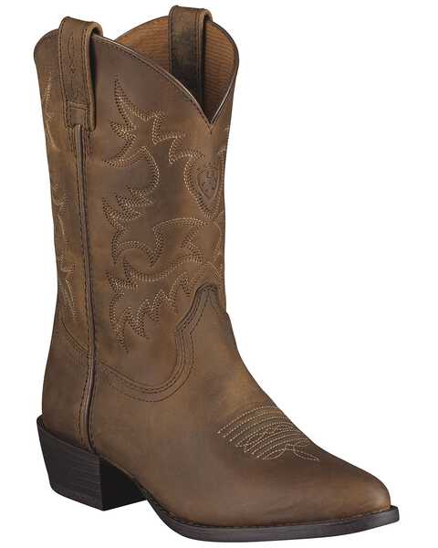 Image #1 - Ariat Boys' Heritage Western Boots - Round Toe, Brown, hi-res